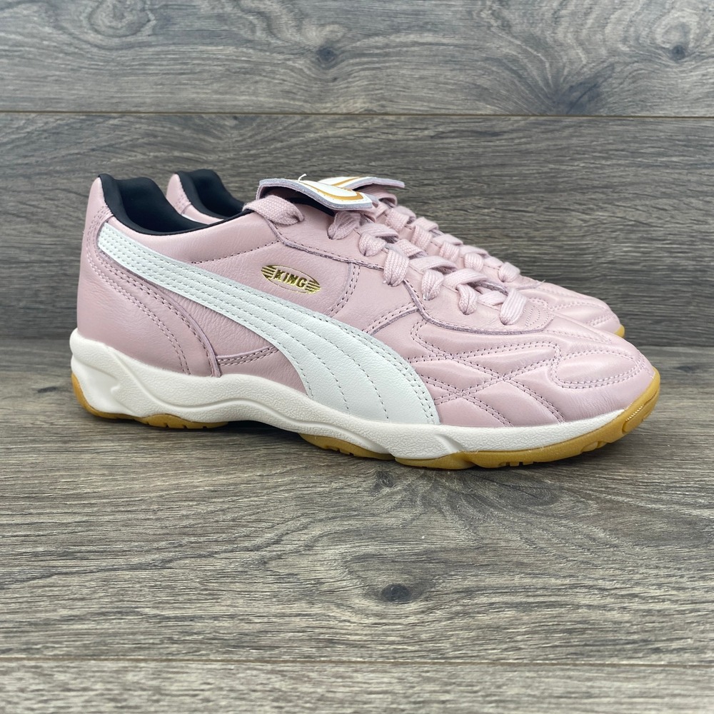 Puma King Avanti Sneakers Womens 8.5 Pink Leather Quilted Gum Sole 405145-07